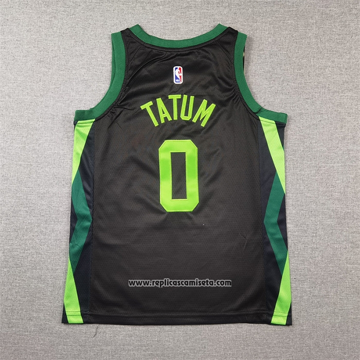 Camiseta Nino Boston Celtics Jayson Tatum NO 0 Ciudad 2024-25 Negro